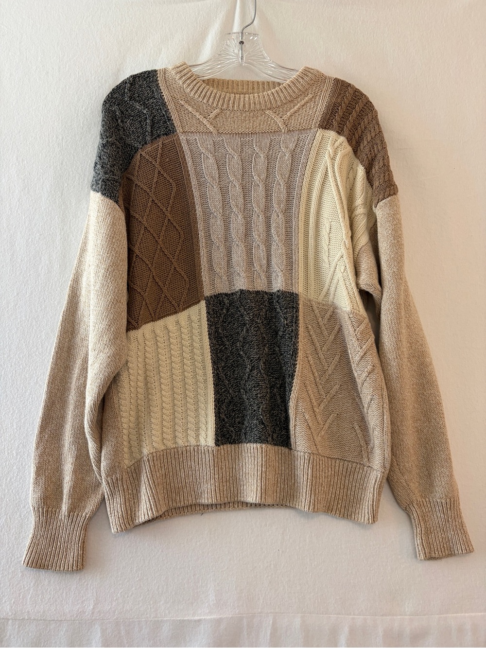 Vintage Or is Cable knit Dad Fisherman Sweater